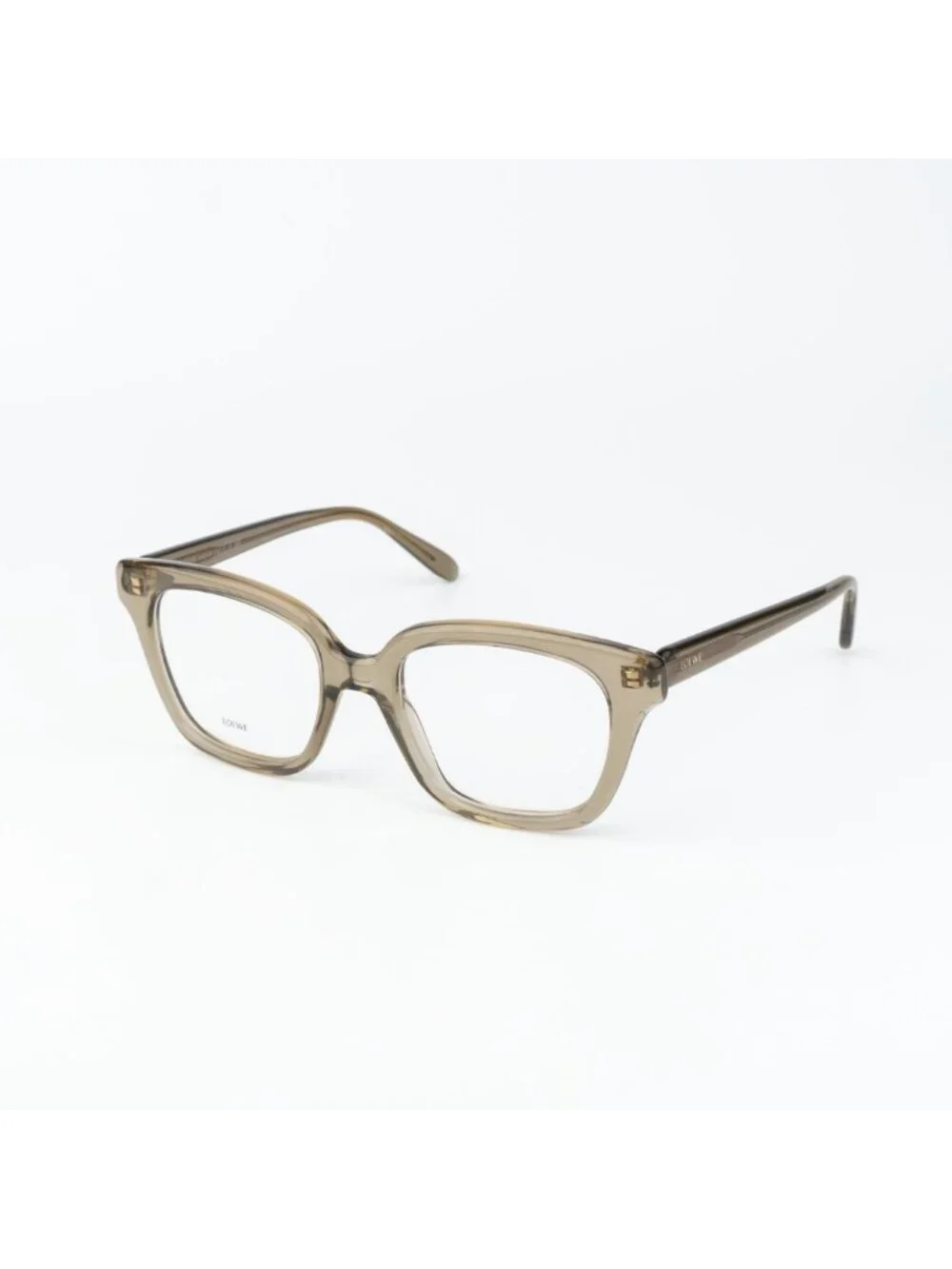 Loewe Women Eyeglasses Green Demo Square LW50083I SLIM 096 NEW AUTHENTIC